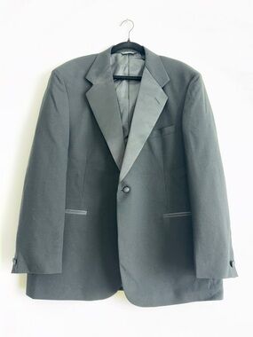 Classic Men's Black Tuxedo Blazer - Single Button